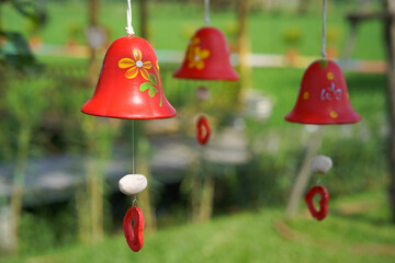 Wall Mural - christmas bell hanging on the tree
