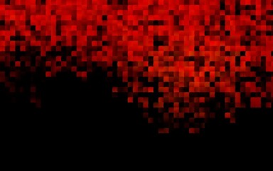 Poster - dark orange vector background with rectangles.