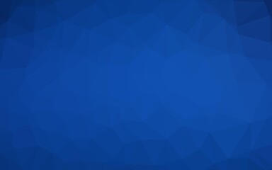 Poster - dark blue vector polygonal background.