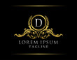 © bintank - Luxury Boutique D Letter Logo. Luxury Badge Gold design for Boutique, Royalty, Letter Stamp,  Hotel, Heraldic, Jewelry, Restaurant, Wedding.