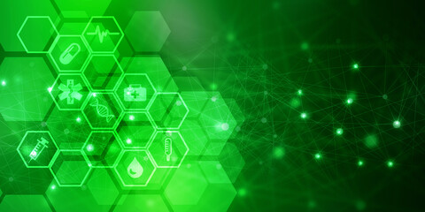 2D illustration medical structure background