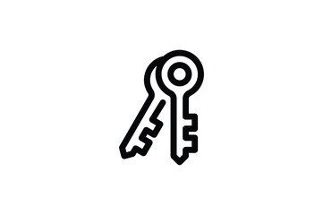 Poster - Real Estate Outline Icon - Access Key