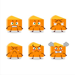 Canvas Print - Pumpkin cake cartoon character with various angry expressions