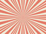 Fototapeta Abstrakcje - Sunlight retro horizontal background. Pale red and beige color burst background.
