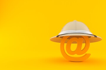 Poster - E-mail symbol with safari hat