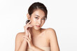 © kitthanes - Beautiful young asian woman with clean fresh skin on white background, Face care, Facial treatment, Cosmetology, beauty and spa, Asian women portrait