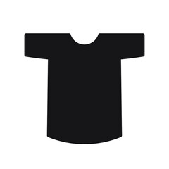 Poster - T-shirt vector icon. Tee shirt symbol. Clothing logo sign. Web store button. Silhouette isolated on white background.