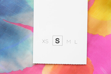 Sticker - Size S clothing label