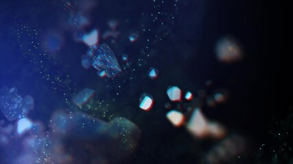 Wall Mural - 4k Beautiful 4k abstract particles slow floating and light flare