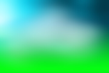 Wall Mural - spring blurred background, blue green gradient horizon, background for design, fresh spring light