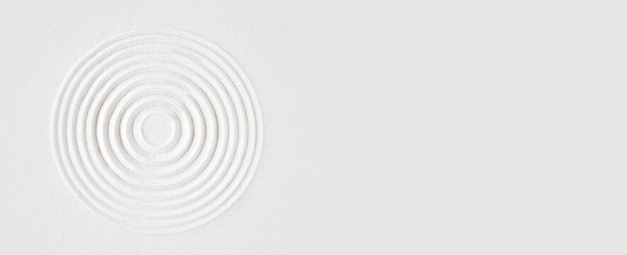 Zen japanese garden background. Horizontal banner