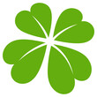 Grafisches Kleeblatt Vier Blätter Grün