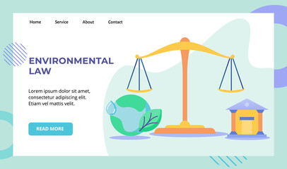 Environmental law equal scale court earth campaign for web website home homepage landing page template banner with flat style vector design illustration