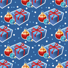 Sticker - christmas seamless-07