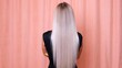 © Евгения Медведева - long blond hair of a young girl, rear view. Hair care concept.