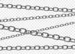 Metal chains or shackles isolated on a transparent background
