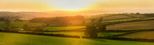Sunset Of The Fields - Berry Pomeroy Village In Devon In England In Europe