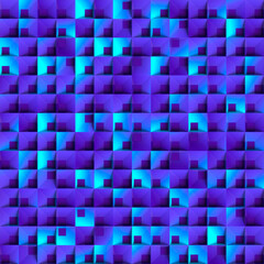 Aufkleber - Modern pattern of randomly spaced geometric cubic shapes. 3d rendering illustration. Flat design