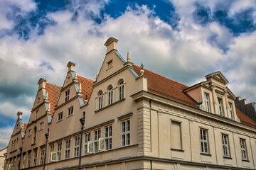 Sticker - güstrow, deutschland - seitenfassade am alten rathaus