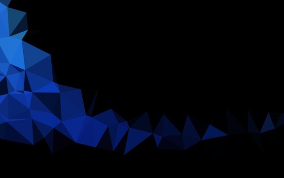 Dark BLUE vector triangle mosaic texture.
