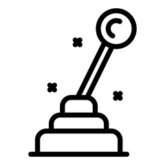 Poster - Gearbox icon. Outline gearbox vector icon for web design isolated on white background
