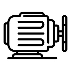 Poster - Car engine icon. Outline car engine vector icon for web design isolated on white background
