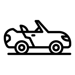 Poster - Convertible car icon. Outline convertible car vector icon for web design isolated on white background