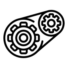 Poster - Auto gear icon. Outline auto gear vector icon for web design isolated on white background