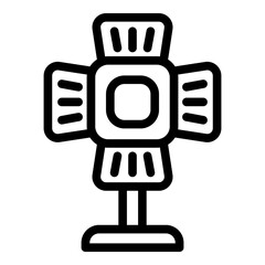 Poster - Spotlight icon. Outline spotlight vector icon for web design isolated on white background