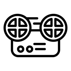 Poster - Video projector icon. Outline video projector vector icon for web design isolated on white background