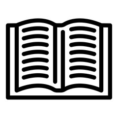 Poster - Book scenario icon. Outline book scenario vector icon for web design isolated on white background