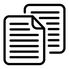 Poster - Papers scenario icon. Outline papers scenario vector icon for web design isolated on white background