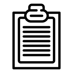 Poster - Scenario clipboard icon. Outline scenario clipboard vector icon for web design isolated on white background