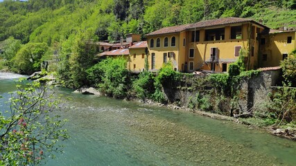 Wall Mural - village on the river