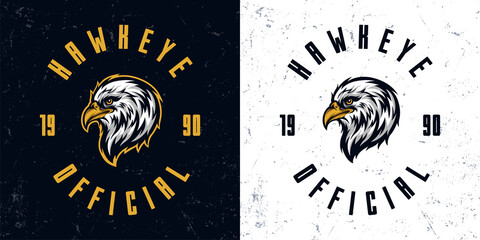 Wall Mural - vintage eagle head mascot logo illustration template