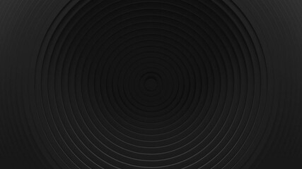 Wall Mural - Abstract animation of circular blinds oscilation. Minimal dark clean corporate background. 3D rings wavy loop motion. Geometric elements cycling displacement video.