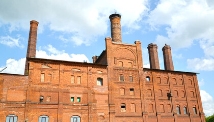 Wall Mural - Fragment of the facade of the old brewery (1877). Rybinsk