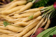 White Carrots at Farmers Market