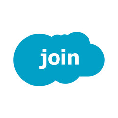Poster - Join speech talk bubbles. Text Join. Job concept