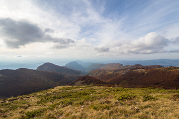 Poster - mountain landscape in autumn in the Drôme Provençale, France