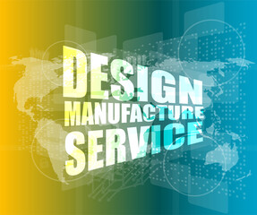 Poster - design manufacture service words on digital binary touch screen