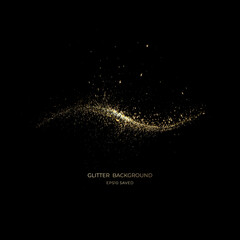 Wall Mural - gold stardust light, glitter background