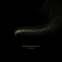 Wall Mural - gold stardust light, glitter background