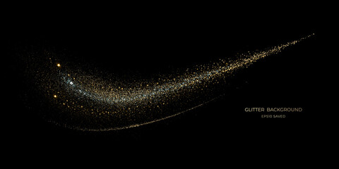 Wall Mural - gold stardust light, glitter background