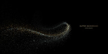 Gold Stardust Light, Glitter Background
