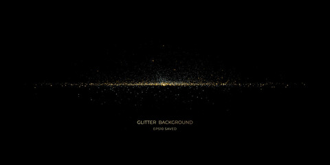 Wall Mural - gold stardust light, glitter background