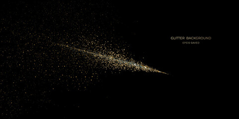 Wall Mural - gold stardust light, glitter background