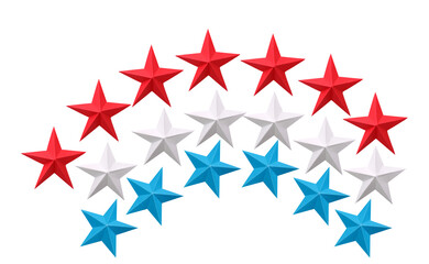 Wall Mural - A national paper stars decoration