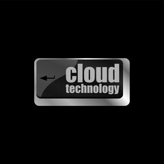 Poster - Connect to cloud concept on button of the keyboard key. cloud technology