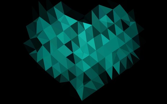 Dark Green vector abstract mosaic pattern.
